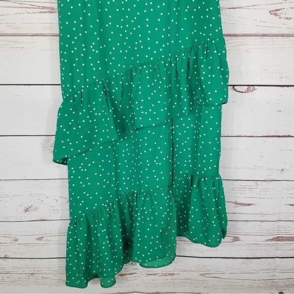 BB Dakota | Green Micro Dot Midi Dress NEW - Picture 4 of 5